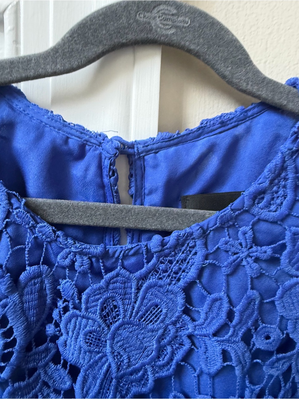 J. Crew Cobalt Blue Floral Lace Midi Dress - Picture 4 of 8